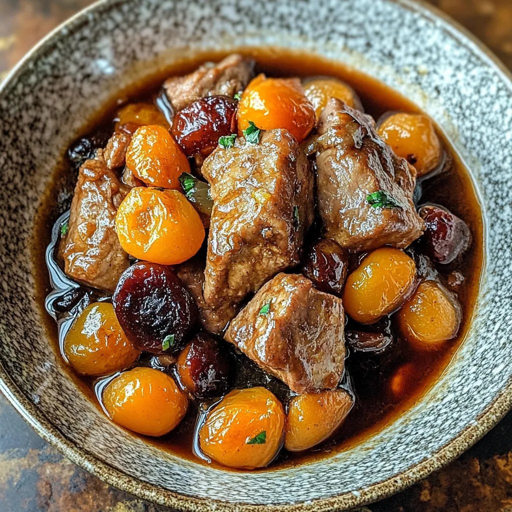 Solomillo de Cerdo en Salsa con Ciruelas y Orejones: Una Increíble Receta Última