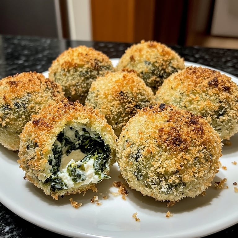 Croquetas de espinacas y ricotta