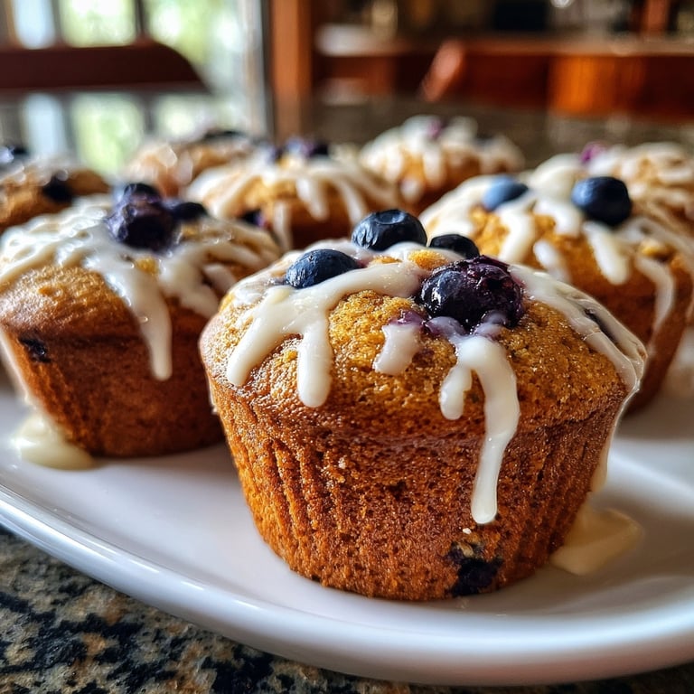 Cupcakes de arándanos con chocolate blanco