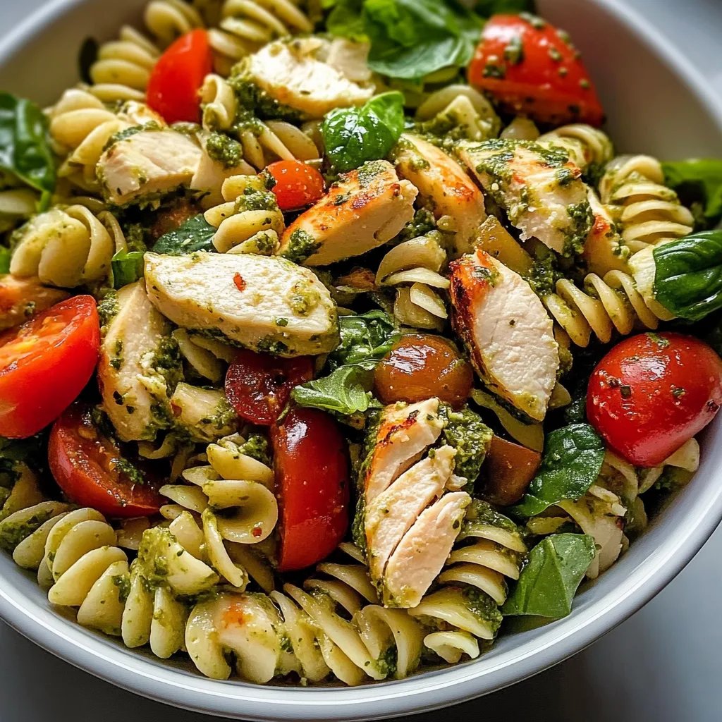 Ensalada de Pasta con Pesto y Pollo Fácil: La Increíble Receta en 25 Minutos