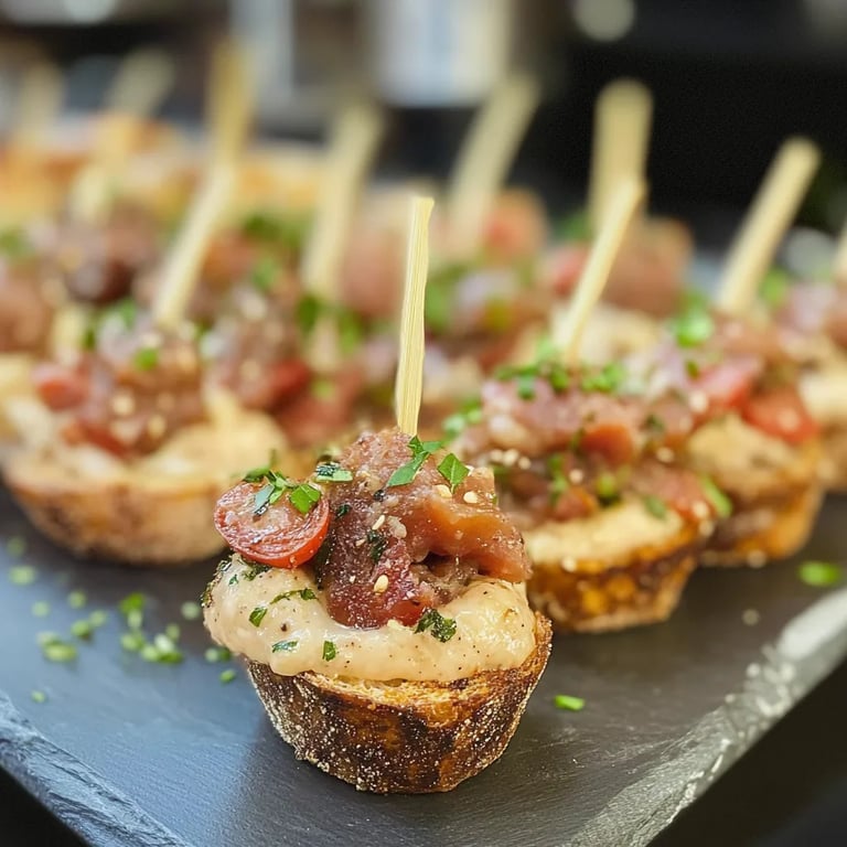 Mini bocados sabrosos para fiestas