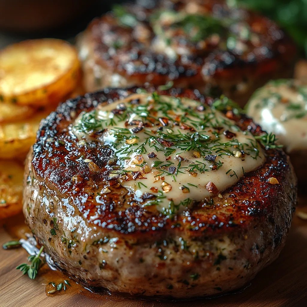 Hamburguesas de Carne con Salsa Cremosa de Eneldo: La Increíble Receta Última