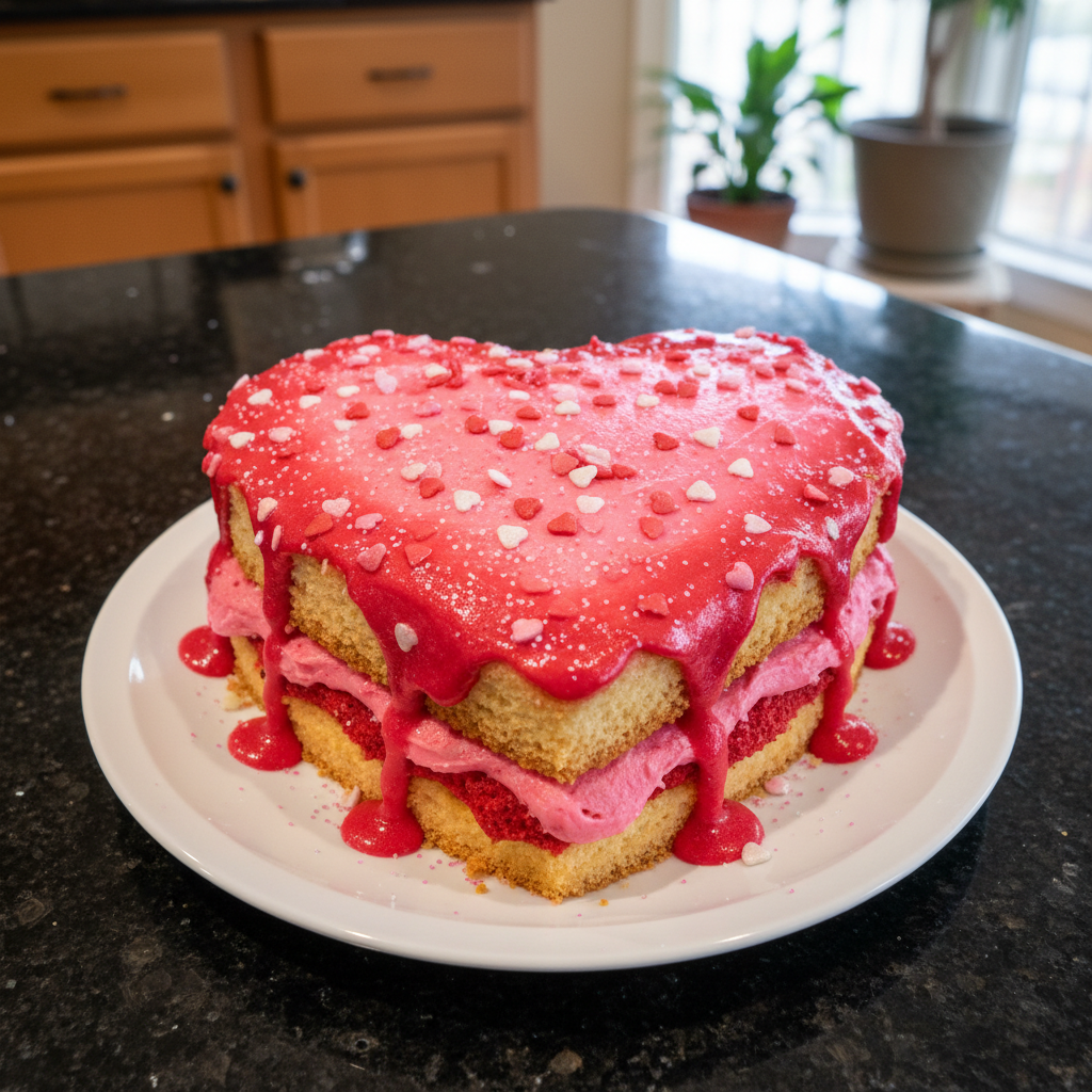 Pastel de Celebración Galentine del Corazón