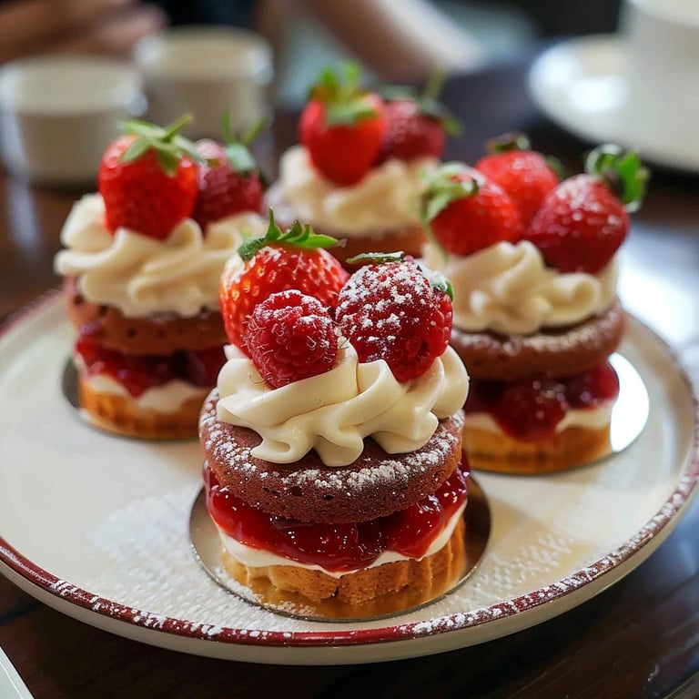 Mini pasteles individuales para el Día de San Valentín