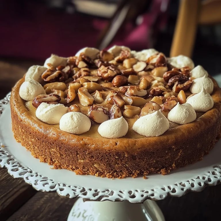 Tarta de café y nueces
