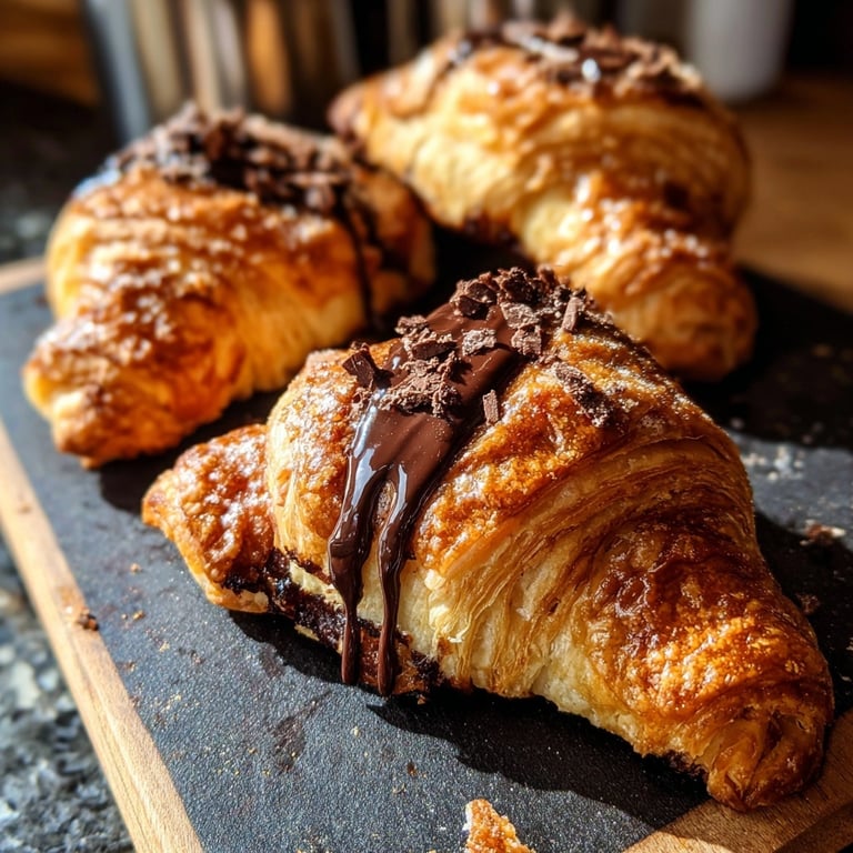 Croissants de chocolate fáciles