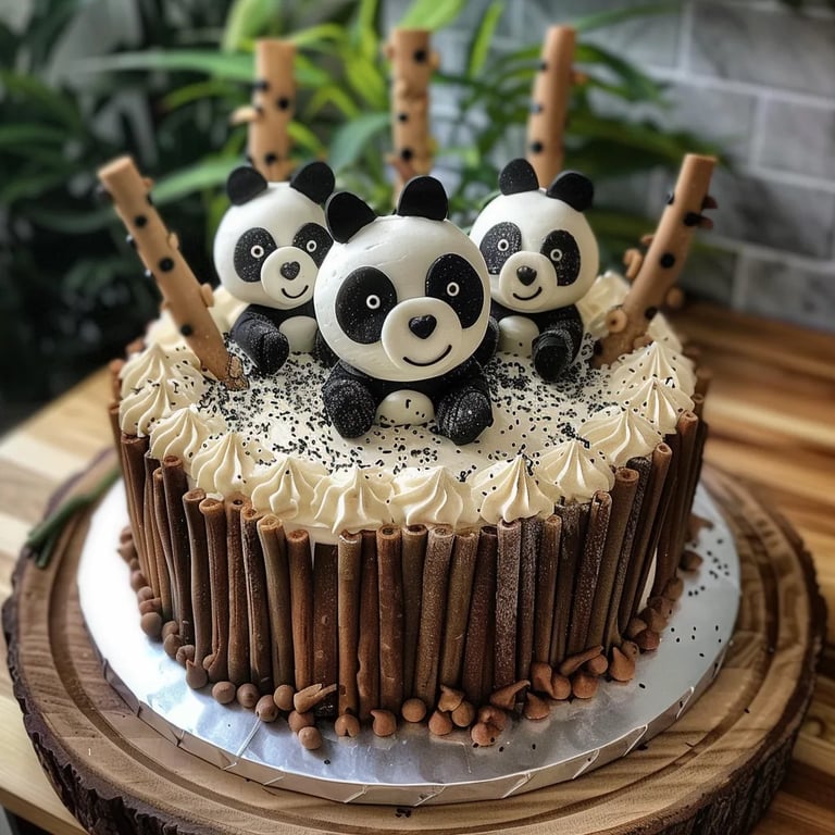 Tartas infantiles temáticas: osos panda