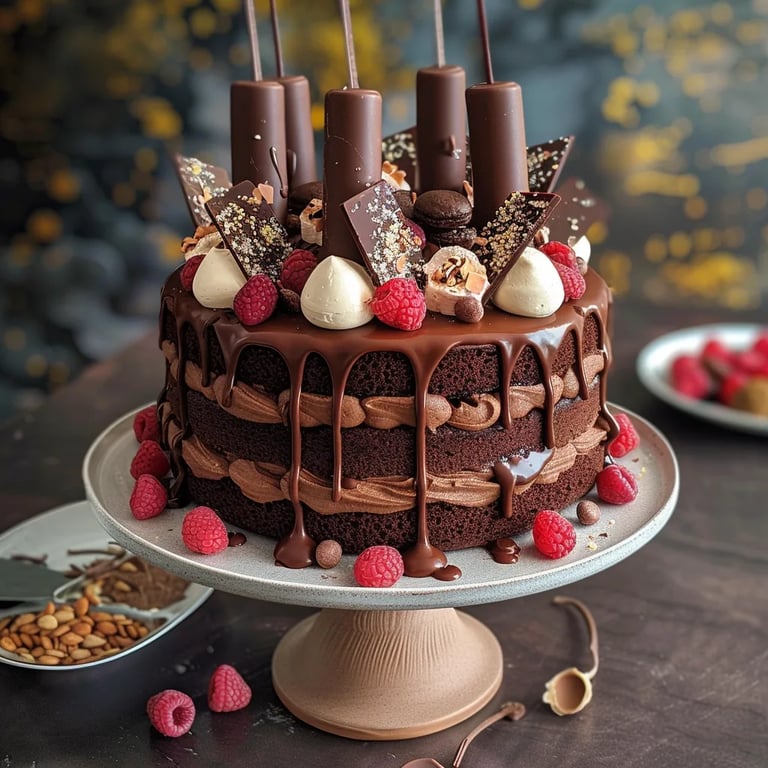 Pastel desnudo de chocolate fondant