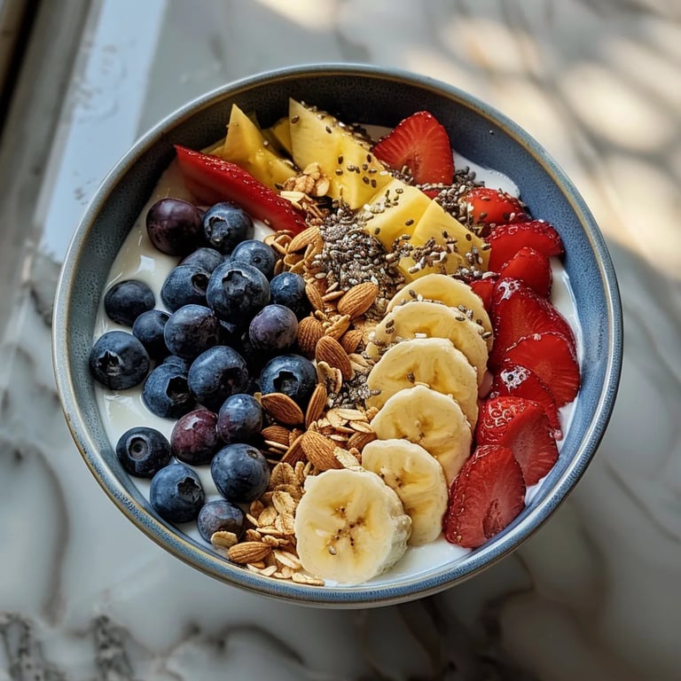 Bowl energético de yogur griego