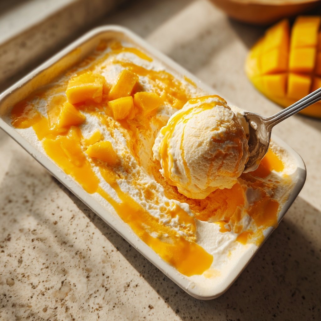 Delicia tropical de yogur congelado