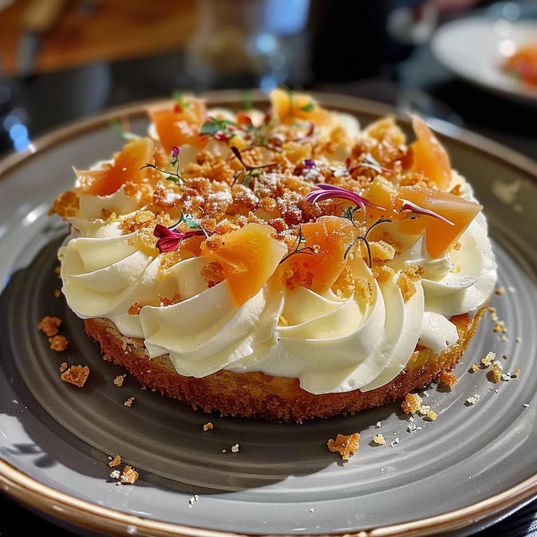 Pastel de zanahoria con glaseado de queso crema