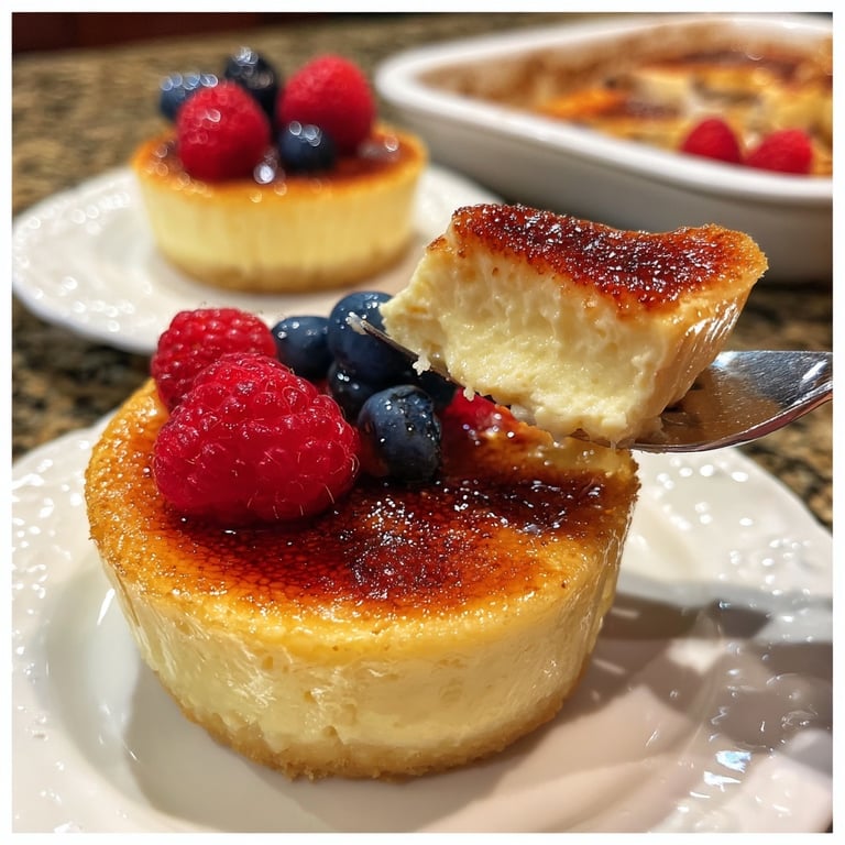 Mini cheesecakes de crème brûlée