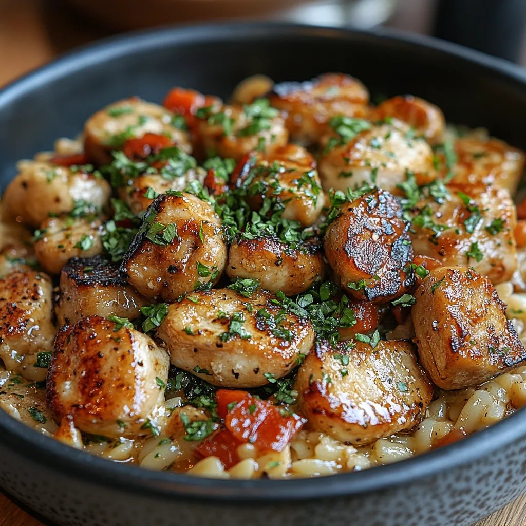 Pollo con Limón, Feta y Orzo: Una Increíble Receta Última