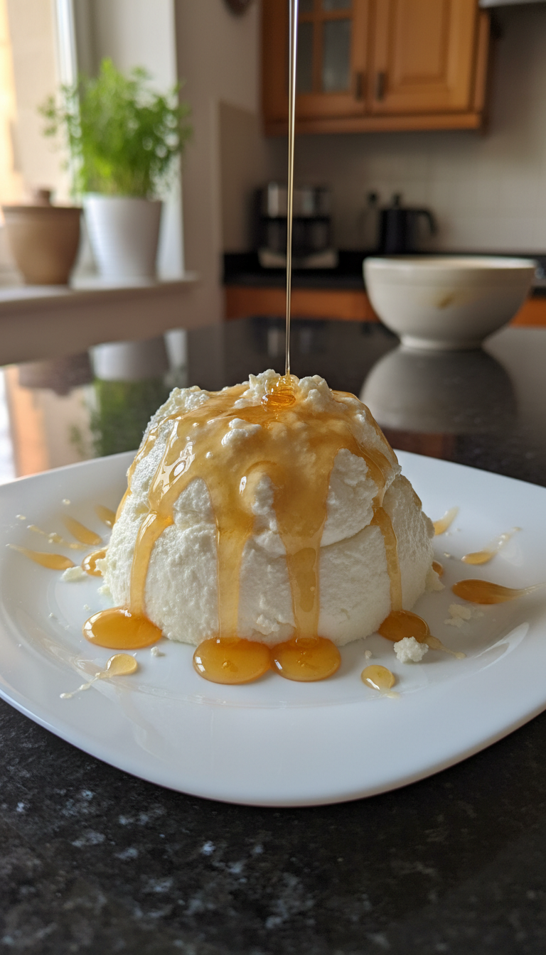 Requesón con chorrito de miel